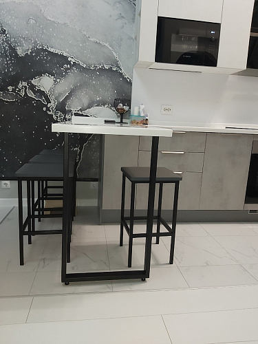 Барный стул Лофт линкольн белый / белый матовый фото покупателя 169