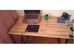 Письменный стол Клер Лофт дуб вотан / черный матовый фото покупателя 8