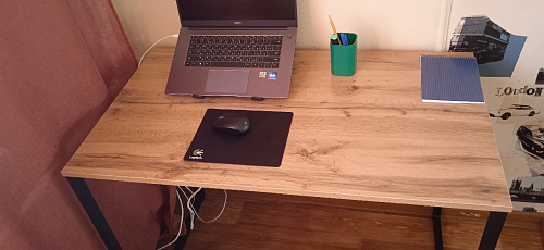 Письменный стол Клер Лофт дуб делано темный / черный матовый фото покупателя 8