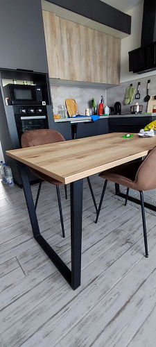 Деревянный стол Лота Лофт 120х75 белый матовый / дуб крафт золотой фото покупателя 455