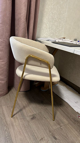 Стул на металлокаркасе Kamelia зеленый / золото фото покупателя 62