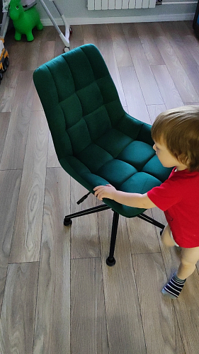 Компьютерное кресло Честер голубой (velutto 47 ) / черный фото покупателя 20