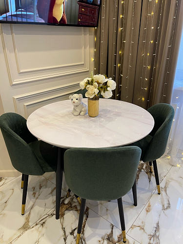 Стул на металлокаркасе Gabi 1 line light blue / black фото покупателя 60