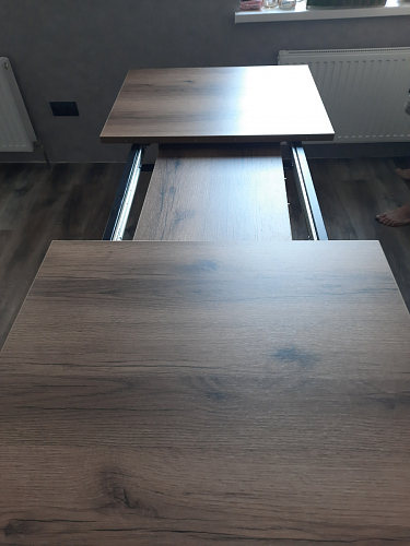 Стол раскладной Колон Лофт 120 32 мм дуб галифакс табако / черный матовый фото покупателя 72