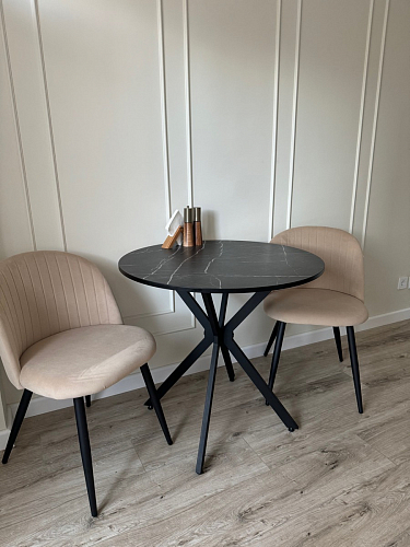 Стул на металлокаркасе Gabi latte / gold / black фото покупателя 362