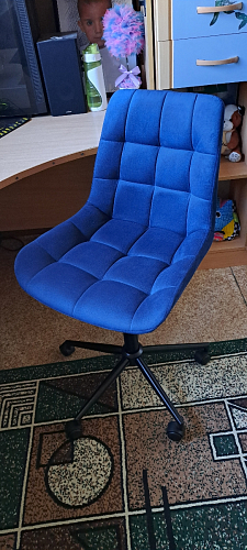 Компьютерное кресло Честер темно-серый / золото  - Уцененный экземпляр фото покупателя 54