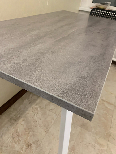 Стол Тринити Лофт 120 32 мм бетон / черный матовый фото покупателя 28