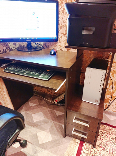 Компьютерный стол Джаз-24 левый дуб молочный фото покупателя 65