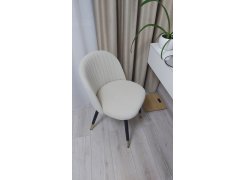 Стул на металлокаркасе Gabi 1 бежевый / черный с серебряными наконечниками фото покупателя 751