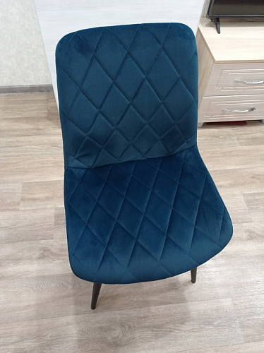 Стул на металлокаркасе Fox голубой фото покупателя 3