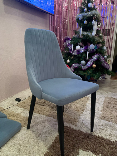 Стул на металлокаркасе Kora gray / black фото покупателя 30