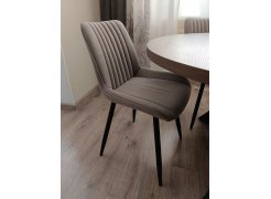 Стул на металлокаркасе Вейв светло-серый (hl 63) / 10К черный каркас фото покупателя 95