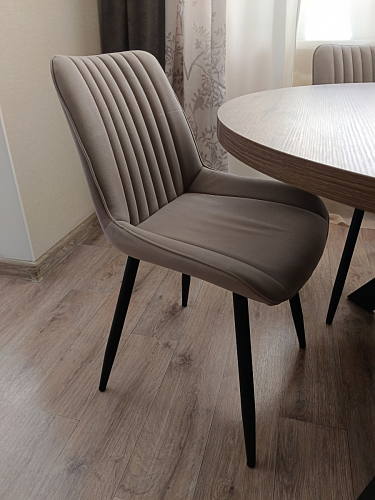 Стул на металлокаркасе Седа К латте / черный фото покупателя 95