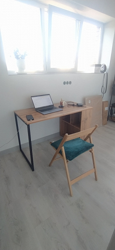 Письменный стол Фред Лофт дуб делано светлый / белый матовый фото покупателя 17