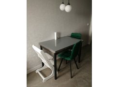 Стул на металлокаркасе Чилли синяя ткань / белый фото покупателя 194