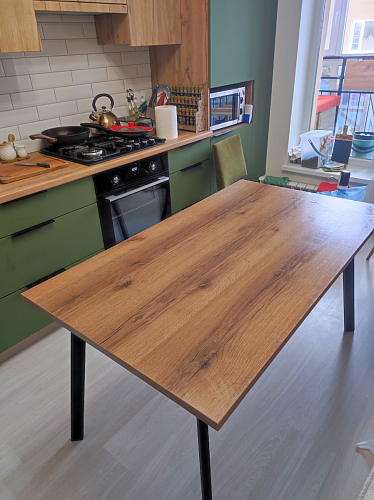 Стол Тринити Лофт 120 32 мм бетон / черный матовый фото покупателя 550