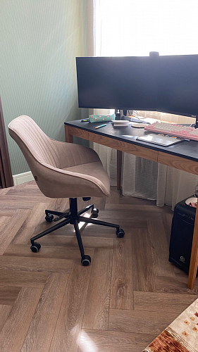 Компьютерное кресло Dublin/Дублин хром / вельвет серый фото покупателя 26