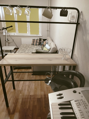 Барный стол Нари 120х50х171 делано / черный матовый фото покупателя 13