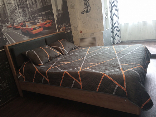 Двуспальная кровать Клауд 160х200 парящая дуб крафт золотой / антрацит фото покупателя 568