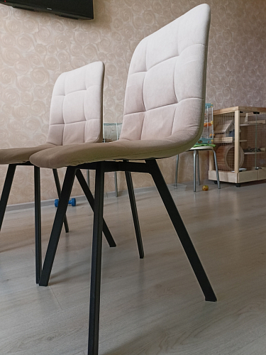 Комплект стульев Чилли 2 шт бежевый / черный фото покупателя 1312