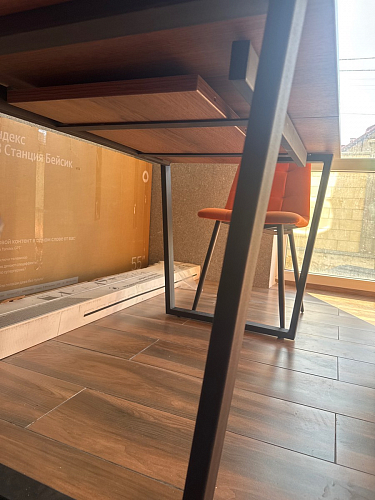 Стол раскладной Лота Лофт 120 25 мм юта / черный матовый фото покупателя 723