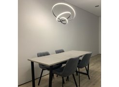 Деревянный стол Лота Лофт 120(160)х75 черный матовый / бетон светлый фото покупателя 903