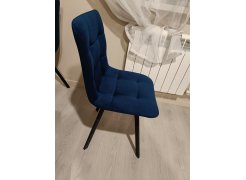 Стул на металлокаркасе Чилли синяя ткань / белый фото покупателя 662