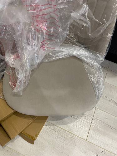 Стул на металлокаркасе Gabi 1 light blue / black / gold фото покупателя 632