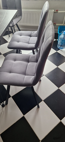 Стул на металлокаркасе Чилли К темно-серый (velutto 32) / черный фото покупателя 658