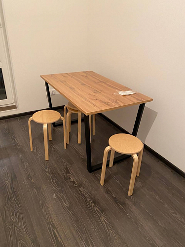 Стол раскладной Лота Лофт 120 25 мм юта / черный матовый фото покупателя 93