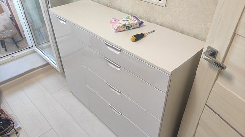 Комод Кастор белый глянец фото покупателя 2