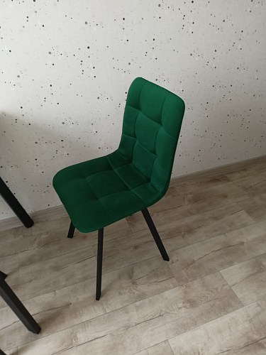 Стул на металлокаркасе Чилли К темно-серый (velutto 32) / черный фото покупателя 469