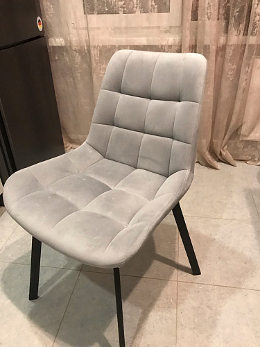 Стул на металлокаркасе Челси морская волна / черный фото покупателя 234