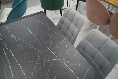 Стол Центавр 120(160)х70х75 файерстоун / черный матовый из шоурума 2