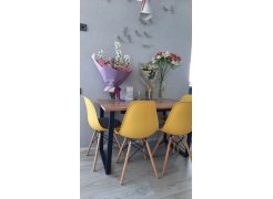 Деревянный стол Лота Лофт 120(160)х75 черный матовый / бетон светлый фото покупателя 489