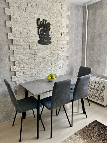 Стол Тринити Лофт 120 32 мм бетон / черный матовый фото покупателя 127