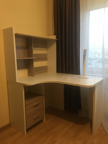 Стол компьютерный с надстройкой 100 х 120 см угловой белый правый фото покупателя 3