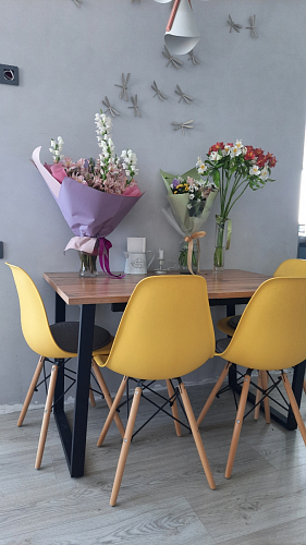 Стол раскладной Лота Лофт 120 25 мм юта / черный матовый фото покупателя 489