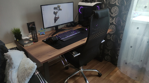 Деревянный стол Лота Лофт 140х80 дуб крафт табачный / черный матовый фото покупателя 200