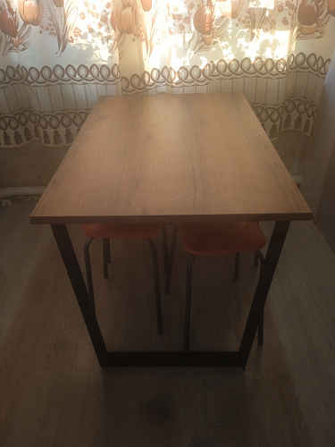 Стол Лота Лофт 140 25 мм черный матовый / бетон фото покупателя 485