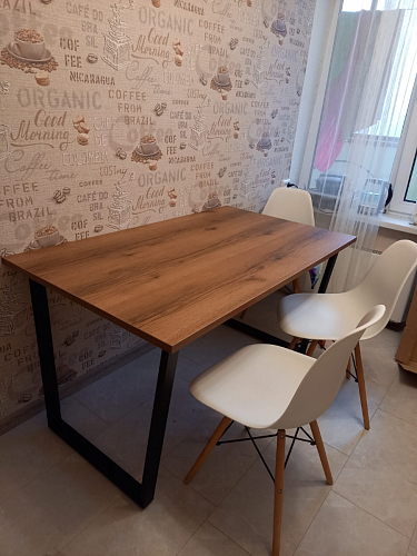 Деревянный стол Лота Лофт 120х75 белый матовый / дуб крафт золотой фото покупателя 905