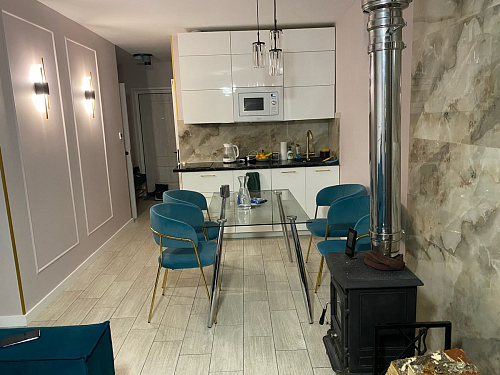 Стул на металлокаркасе Kamelia голубой / голубой / золотой фото покупателя 49