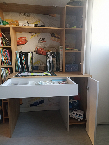 Письменный стол Комфорт 12.71 дуб золотой craft / белая аляска фото покупателя 107