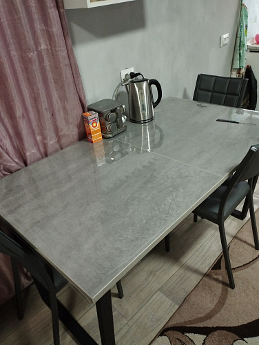 Деревянный стол Лота Лофт 120х75 белый матовый / дуб крафт золотой фото покупателя 707