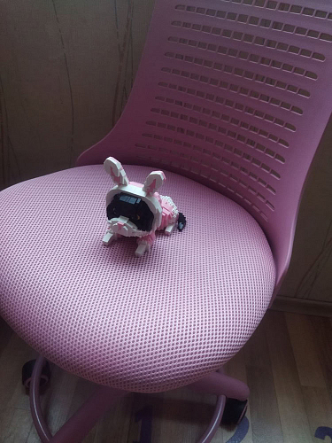 Компьютерное кресло Kiddy/Кидди розовое ткань (сетка) фото покупателя 23