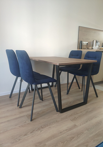 Стул на металлокаркасе Чилли К черный / зеленый фото покупателя 490