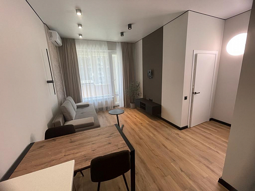 Стол Центавр 120(160)х70х75 файерстоун / черный матовый фото покупателя 34