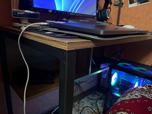 Письменный стол Клер Лофт дуб делано светлый / белый матовый фото покупателя 23