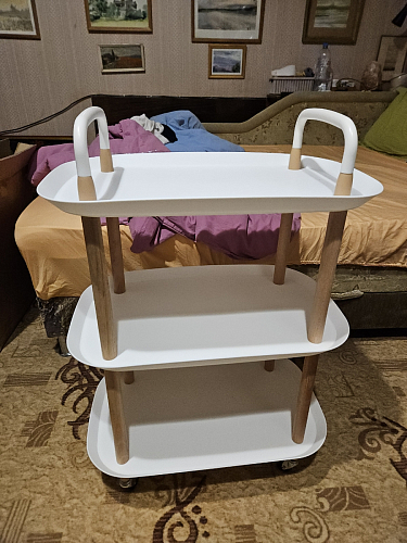 Сервировочный столик Case 56х35х82 white фото покупателя 11