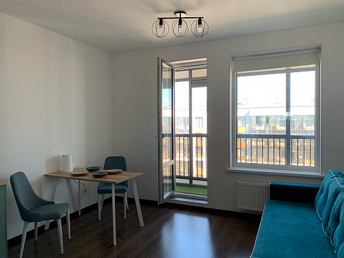 Стул на металлокаркасе Kora light blue / white фото покупателя 47